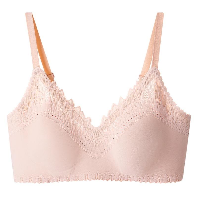 Lace Bra Push Up Underwear Seamless Feminine Comfort No Steel Ring Bra