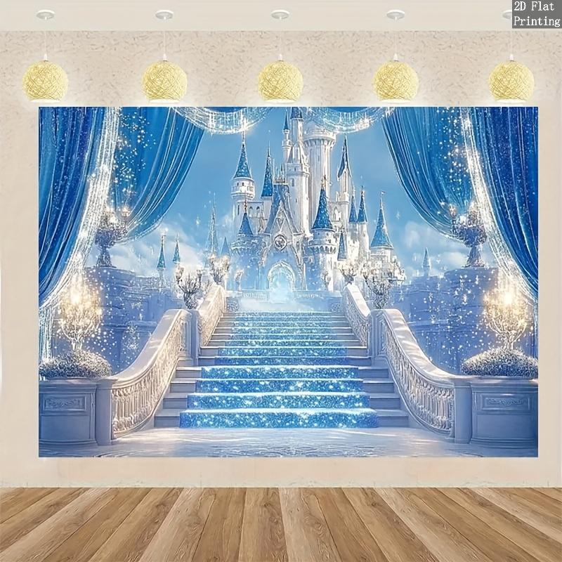 VIKAMA Winter Wonderland Backdrop Dreamy Ice Palace Tapestry Party Decor FrozenThemed Party Setup Baby Christening