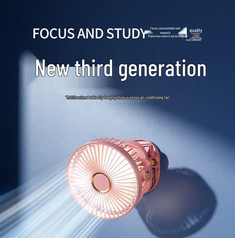 Rechargeable Clip-On Mini Fan: Ideal for Dorms, Beds, Desks, Offers Quiet Operation & High Airflow