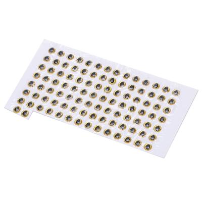 100 Stück Fischaugen 5mm Langlebig 3D Rund Weich DIY Leichtgewichtig Zart Angelköder AugenGold