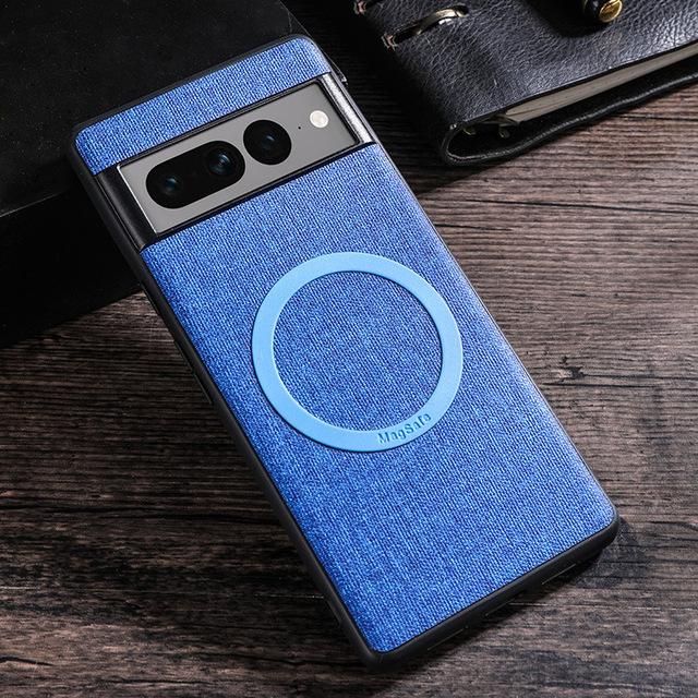 Etui na Pixel 9 8 7 6 9Pro XL 8A 7A 6A Tkanina Ładowanie bezprzewodowe Magnes do Magsafe Pokrowiec Odporny na wstrząsy dla Google Pixel7