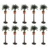 10Pcs Model Trees Palm Scale Tree Coconut Palm Park Rainforest Scenery Dioramas DIY Decor Diorama Scenery Model Decorations