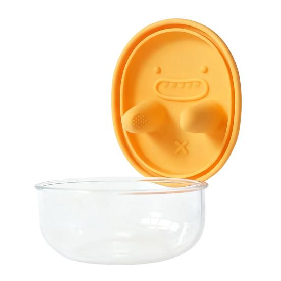 Yousheng Leak-Proof Snack Box with Silicone Cover Portable Finger Guard Design No-Mess Lunch Container Cookie Storage Tool