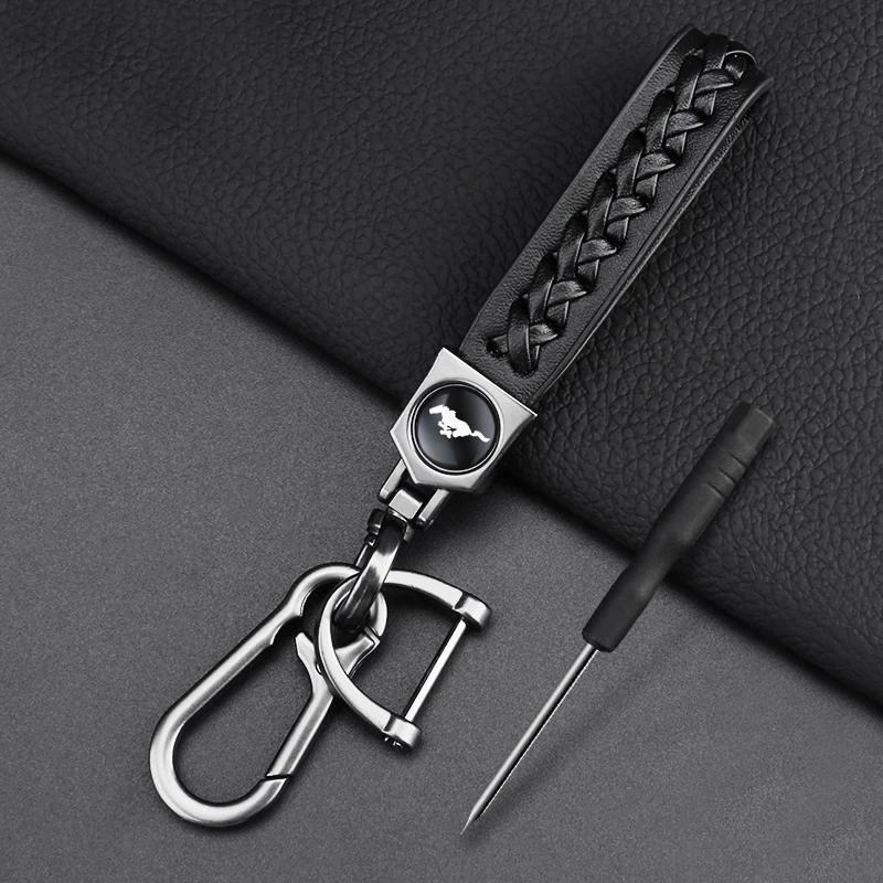 Car Sticker Hot For Ford New Metal 3D Car Keychain Running Horse Emblem Badge KeyChain Keyring Key Chain for Ford Mustang Shelby