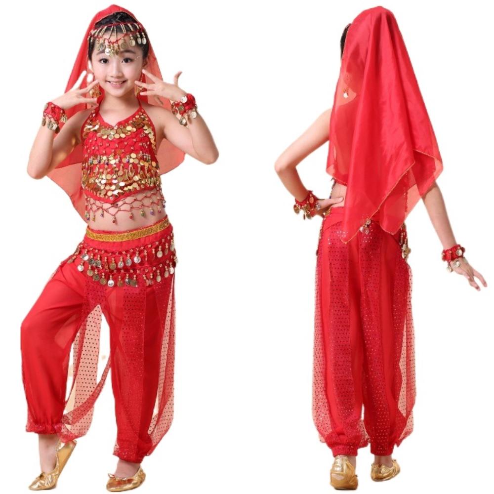 

7 шт./компл. бахрома детские костюмы для шоу кисточка индийский костюм для выступлений дети XL озеро синий