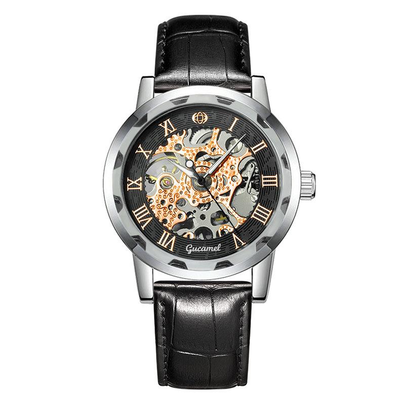 

Top Brand Fashion Mechanical Men s Watch Manual Mechanical Bottom Hollow Waterproof Luminous Wristwatch