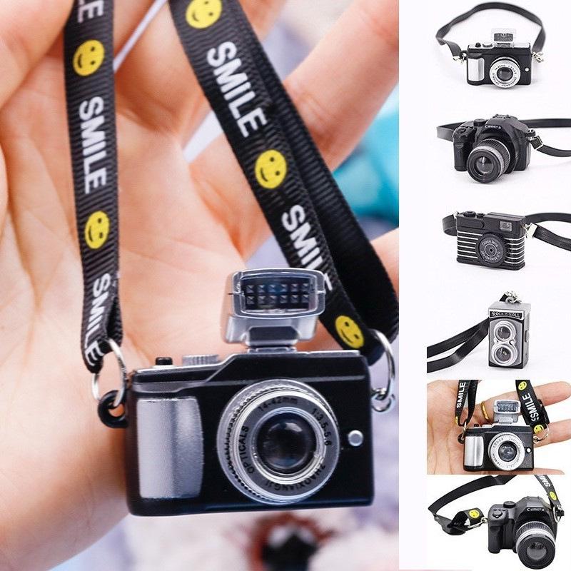 Mini Smiley Face Plush Camera Pendant with Sound & Glow