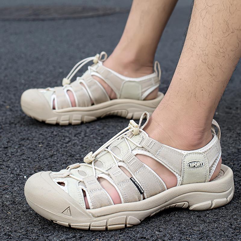 Damensandalen Sommer Outdoor Wanderschuhe Schwarz Braun Strandschuhe Lässige Römische Sandalen für Paare Übergröße