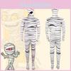 Unisex Halloween Mummy Cosplay Costume Spooky Game Jumpsuit For All Ages