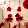 Year of The Horse Pendant 2026 Red Tassel Hanging Ornament New Year Wall Decoration Lunar Festival Door Decor