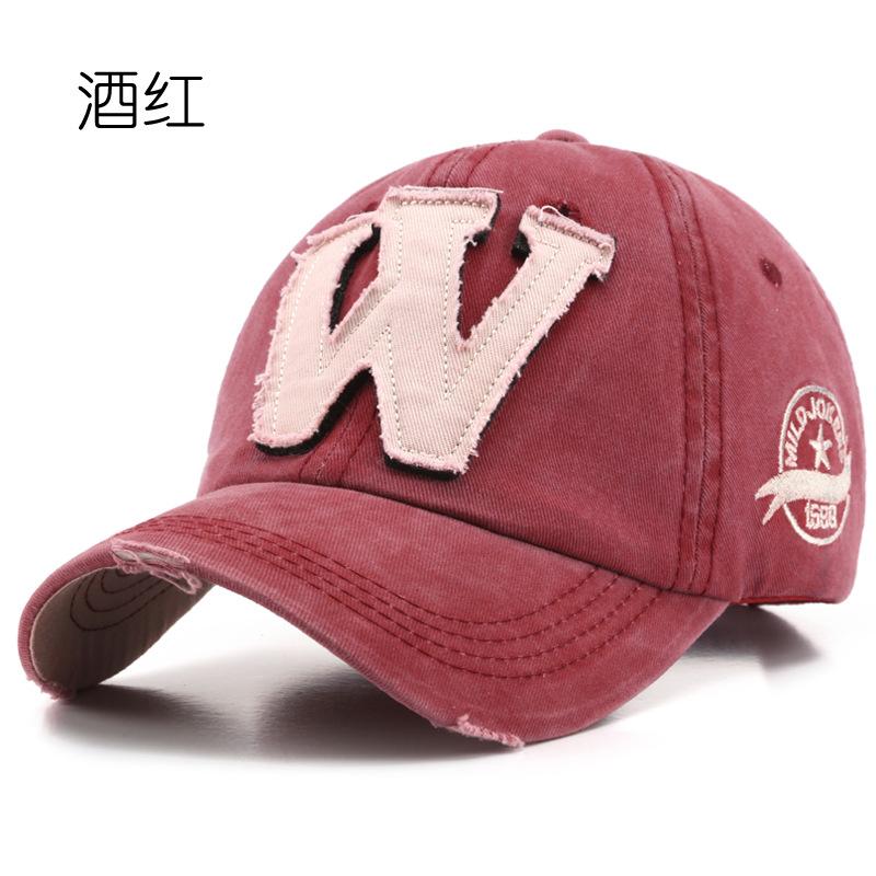 Women Men's Baseball Caps Letters W Embroidery Snapback Hip Hop Hat Adjustable Cotton Gorras Unisex Outdoor Casual Male Dad Hat