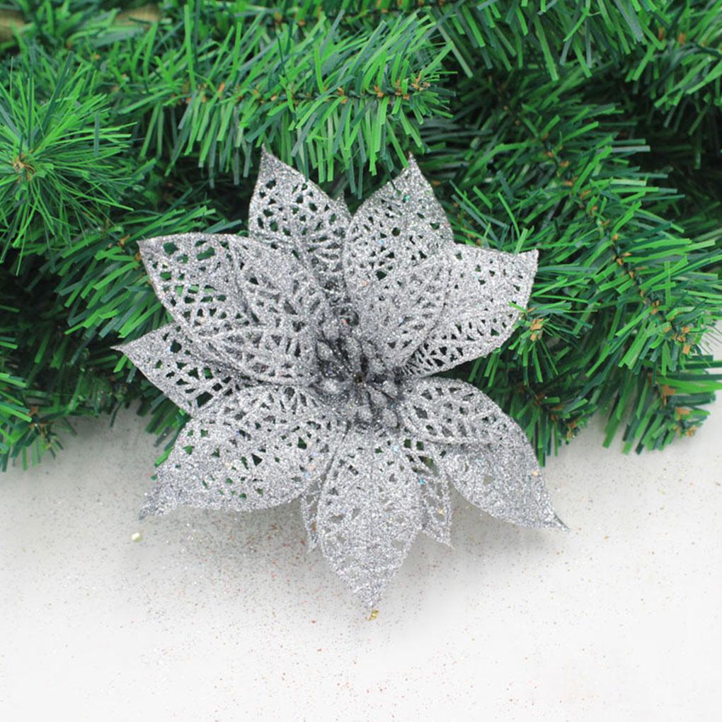 Christmas Tree Hanging Flower Xmas Decoration Hollow Flowers Holiday Ornaments