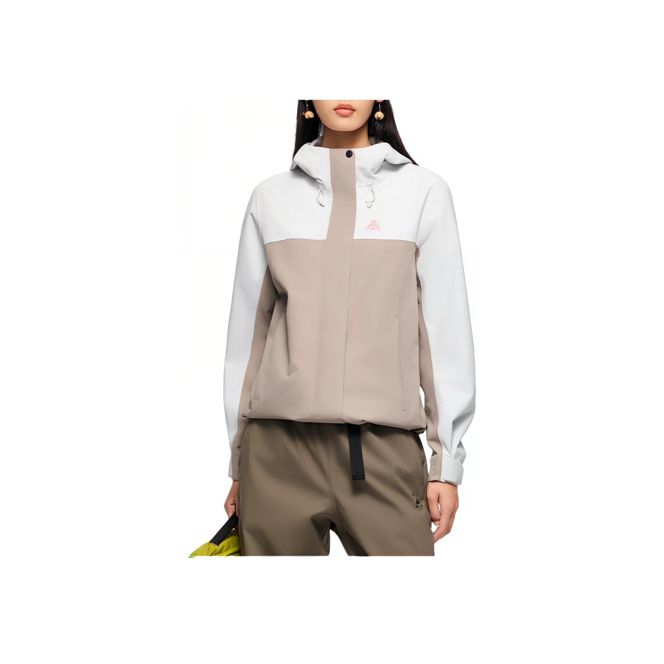 

Куртка Anta Training Series с капюшоном и длинными рукавами, цвет блока, на молнии, женская, песочно-серый, хаки 962437609-2 XS