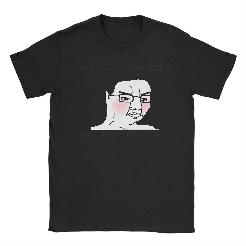 Chudjak Bavlněné Tričko Pro Pány Letní Soyjak Vtipná Trička Kulatý Výstřih Harajuku Trička Oversized Potisk Oblečení