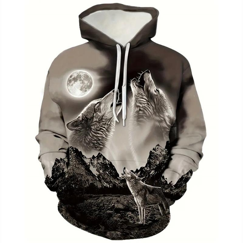 Spring Autumn Hooded Sweatshirt 3D Digital Printing Unisex Hoodies Men Women Fashion Loose Pullover