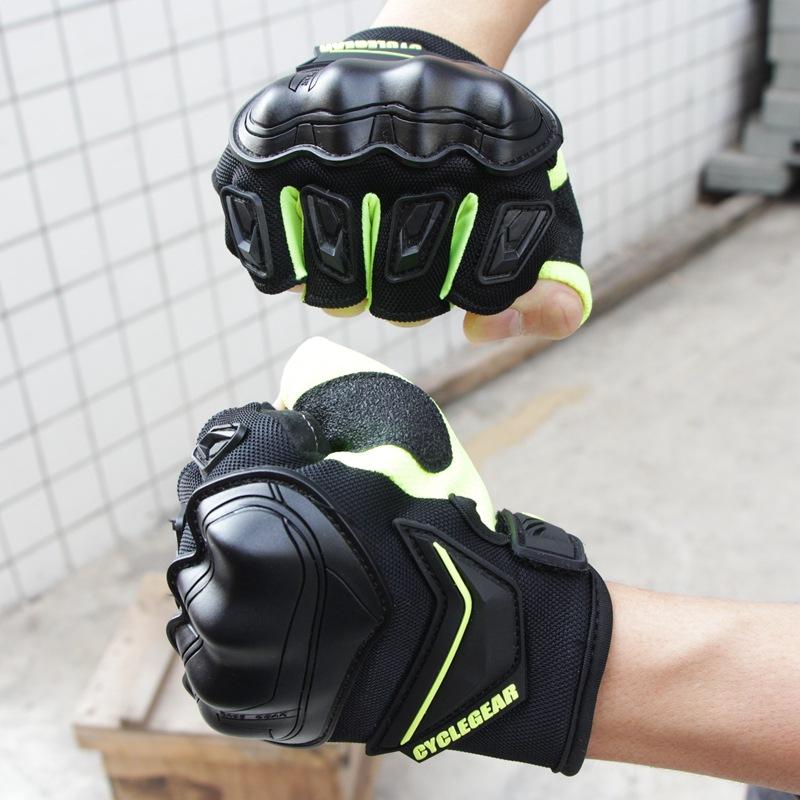 

Motorcycle Half Finger Gloves Knight Anti Fall Off-road Riding Gloves Motorcycle Racing Four Season Short Gloves