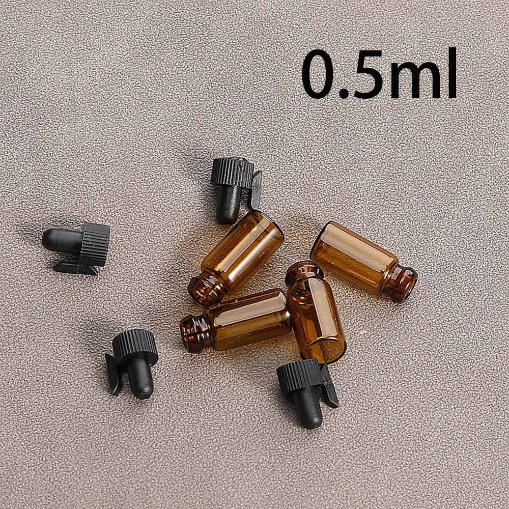 

1ml 2ml Glass Mini Perfume Bottle Amber Empty Perfume Vial Essential Oil Sample Bottle Tiny Container for Cosmetic 50pcs