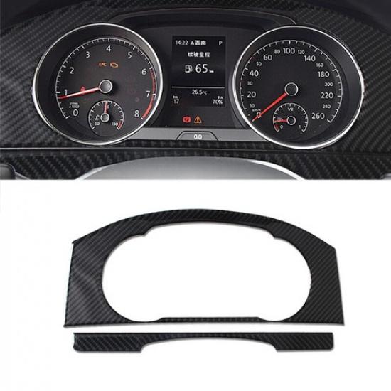Luxury Carbon Fiber Car Front Dashboard Frame Cover For Golf 7 MK7 2014 2015 16