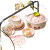 Cute Ceramic Strawberry Salad Bowl Set