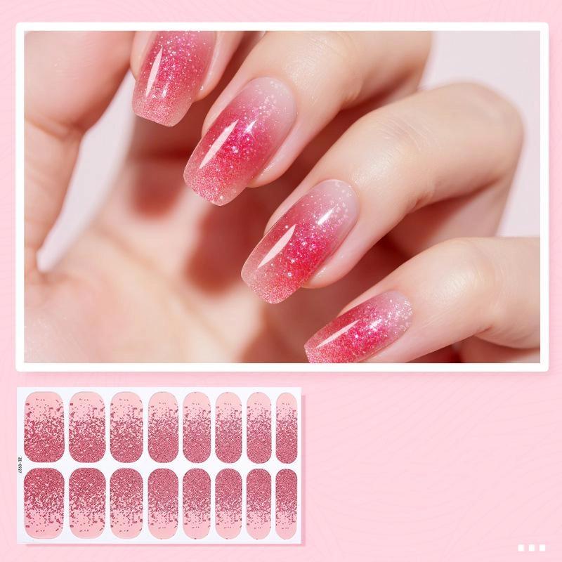 Christmas Nail Strips With Nail File Santa Claus Christmas Tree Sock Christmas Nail Strip Full Wraps For Women Holiday Art