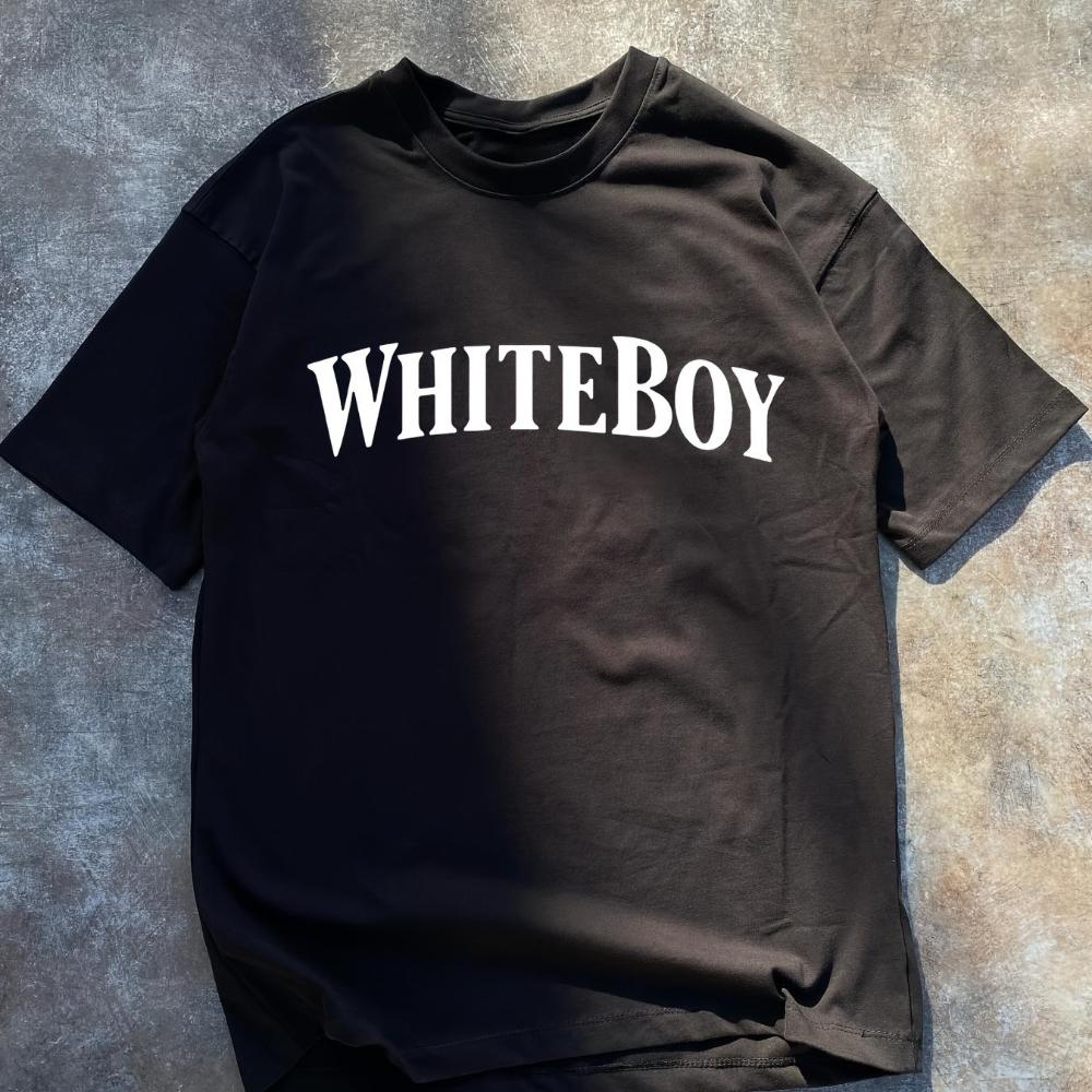 Vintage Unisexs Whiteboy Letter Graphic Gothic T Shirt Streetwear Classic Graphic Y2k Harajuku Unisex Oversized Tee Oneck Top