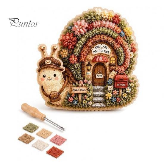 Märchenhaus DIY Bastelset 3D Thema Stanznadel für Anfänger & Erwachsene, Komplettes Miniaturdorf Bau-Set Stickset, Einfach