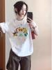 American Spicy Girl Niche Pure Cotton Short Sleeve T-Shirt, Plus Size, Loose Fit, Slimming Design for Women