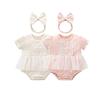 Baby short sleeve girls tulle hair baby birth preparation 12M clothes, bodysuit, dress, summer, skirt, coverall, accessory, gift, ruffle, plain,