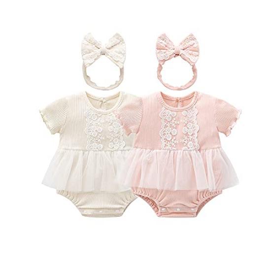 Baby short sleeve girls tulle hair baby birth preparation 12M clothes, bodysuit, dress, summer, skirt, coverall, accessory, gift, ruffle, plain,
