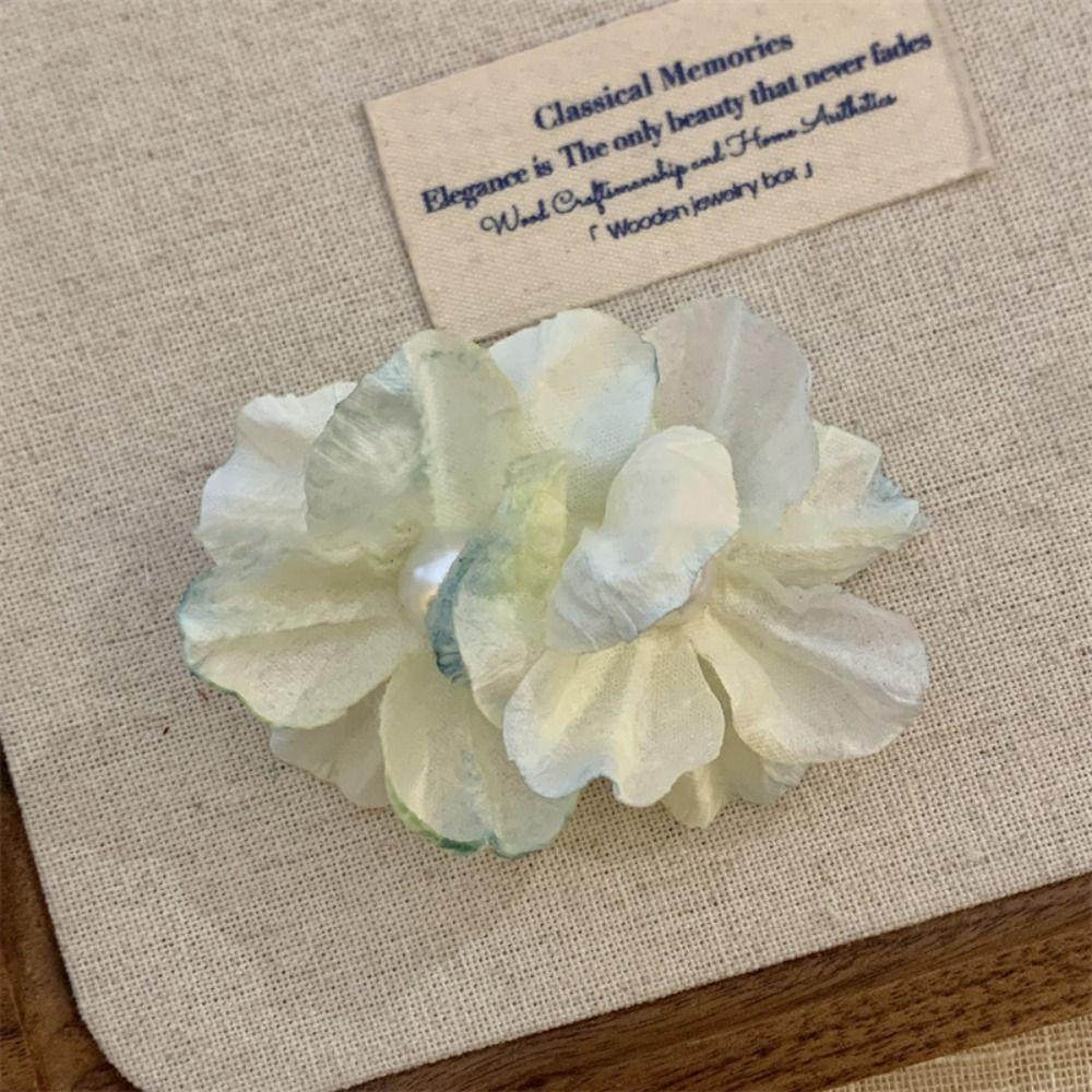 

Fashion Gradient Colored Hairpin Retro Side Bangs Clip New Simulate Peony Flower Hair Claw Clip зелёный