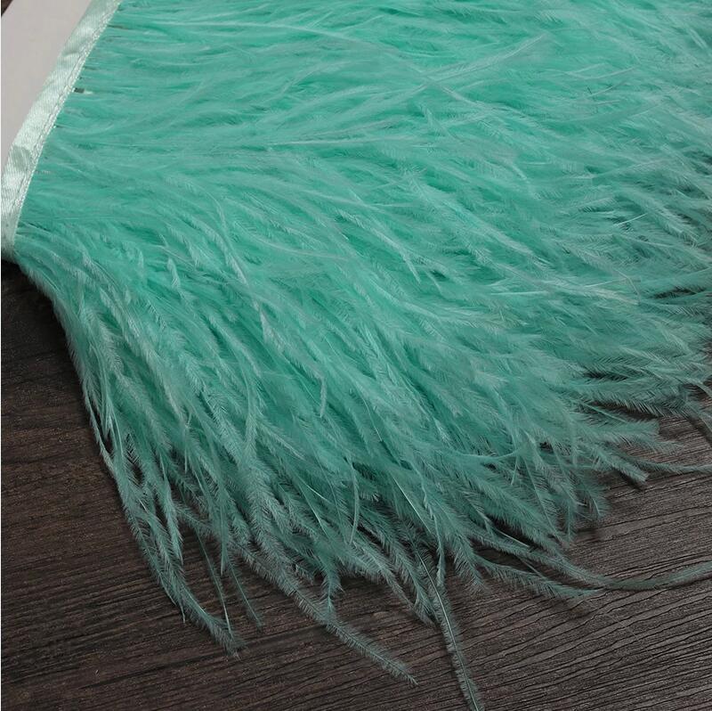 Ostrich Feathers Trim 13-18 CM Plumes on Ribbon Selvage For DIY Wedding Sewing in Dress Decoration Crafts Accessories Wholesale