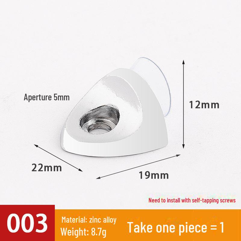 Transparent Movable Wardrobe Panel Bracket for Glass or Wooden Partition