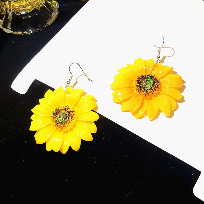 Sunflower Long Earrings - Summer Holiday Style