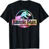 Jurassic Park Logo Tie Dye Gloss Graphic T-Shirt T-Shirt