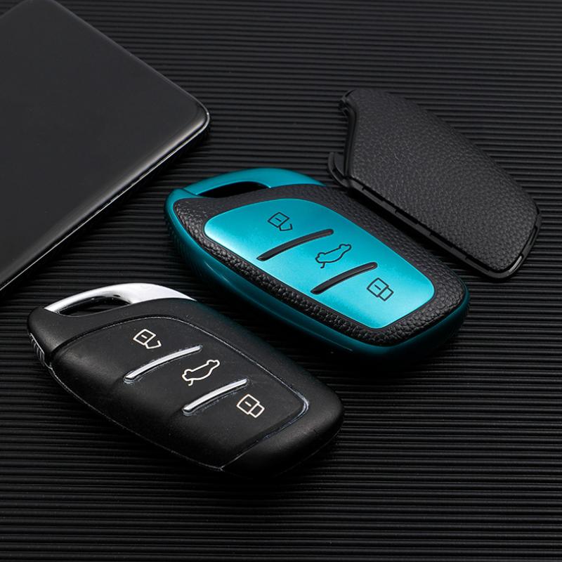 TPU Leather Car Smart Key Cover Case Holder Bag Keychain for Roewe RX5 I5 I6 RX3 RX8 ERX5 for MG ZS EV MG6 EZS Protector