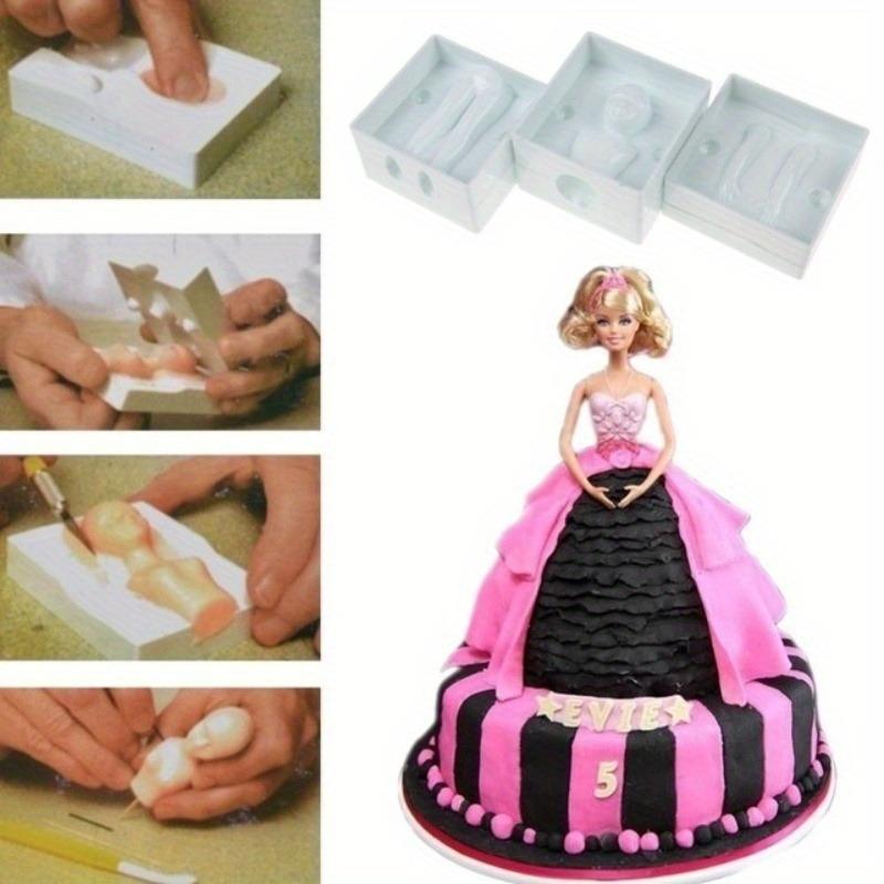 3dílná/sada 3D forma na dort ve tvaru lidské postavy Fondánová dekorace dortu Gumová pasta Pečicí nástroj Šablona Sugarcraft Fondánový vykrajovátko