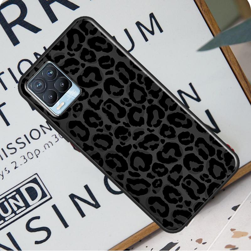 Leopard Print Black Cheetah Pattern For OnePlus 9 Pro 8T 9R Nord 2 Phone Case For Realme 6 7 8 Pro 8i GT Master GT Neo 2 C21