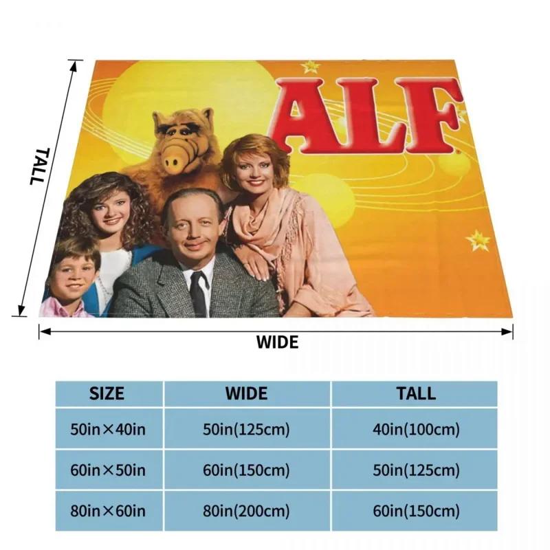 Sci-Fi-TV-Show ALF Decke Warmer Fleece Weiches Flanell Außerirdische Lebensform Überwurfdecken für Bett Sofa Reise Herbst