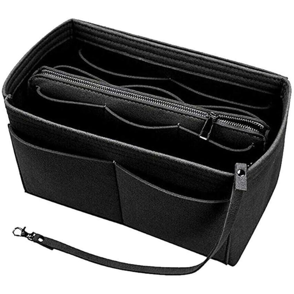Felt Cloth Insert Bag Organizer Fits Women's Baguette Bag Makeup Tote Handbag Organizers Travel Inner Purse Cosmetic Bags