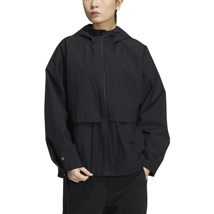 adidas Women'ss Zip-Up Hooded Jacket Black HM2777