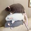 Creative 35/50/90cm Big Mouse Doll Plush Cartoon Flower Branch Rat Doll Oversized Soft Animal Figure Kids Gift Birthday