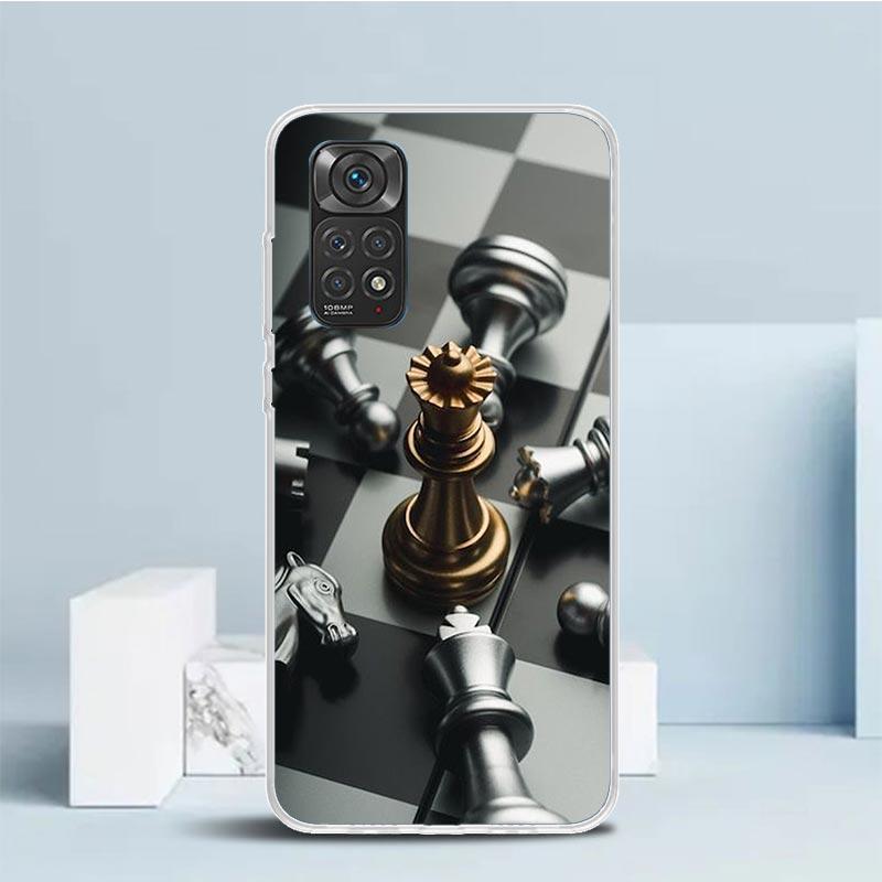 Competitive Chess Game Phone Case For Xiaomi Redmi Note 15 14 14S 13 12S 12 Pro Plus 11S 11 11T 11E 10S 10 + Soft TPU Back Cover