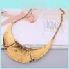Geometric Alloy Necklace With Electroplated Finish For Gift And Travel Souvenirs