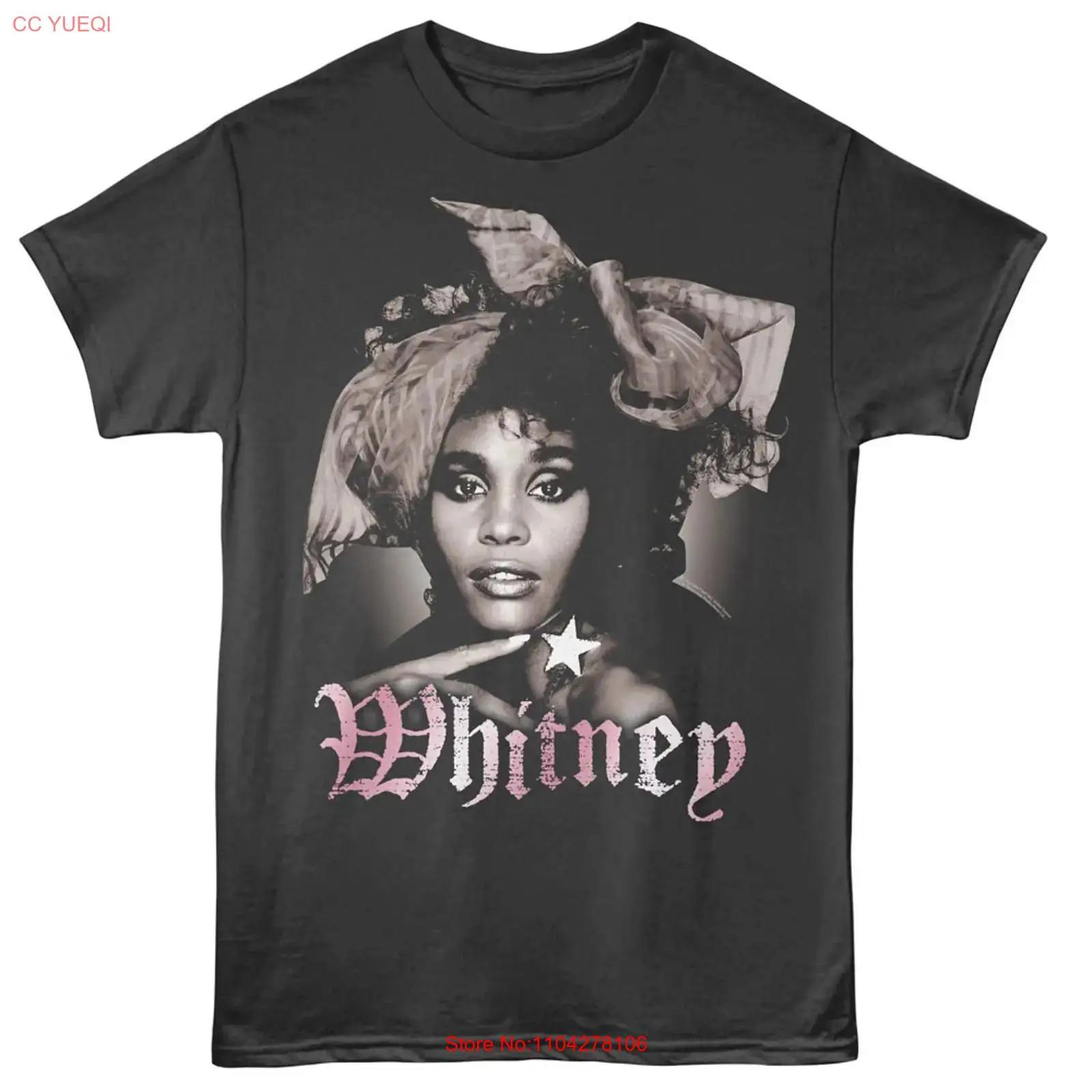 

Whitney Houston Big Pretty Bow In Hair Men s T Shirt R B Pop Music vintage Washed Top For Everyday Wear Casual Stylish S разноцветный