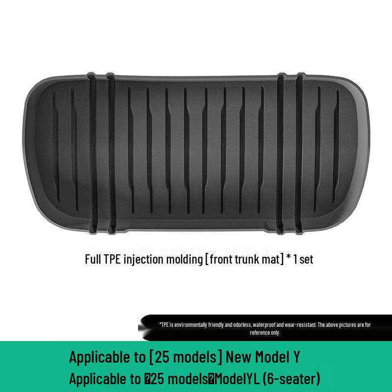 Eco-Friendly TPE Car Floor Mats for 2019-2025 Tesla Model Y, Left/Right Drive.