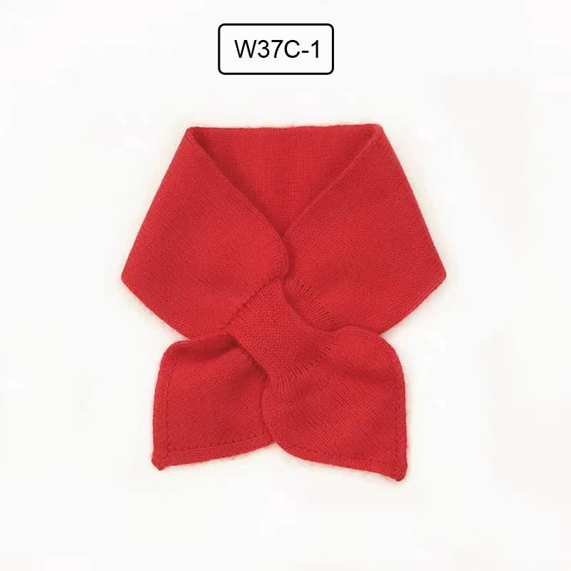 2025 Winter Women s Knitted Scarf Solid Colour Warm And Cute Collar