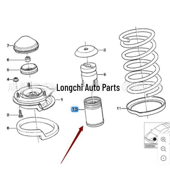 BMW 3 Series E36 Front Shock Absorber Dust Cover (Part No. 31331137932)