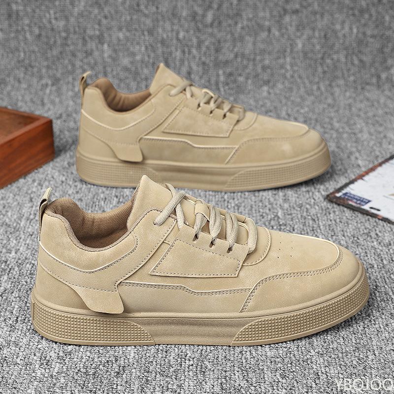 Men's shoes spring autumn thick soled height increasing trendy shoes for casual sports simple comfortable non slip board shoes