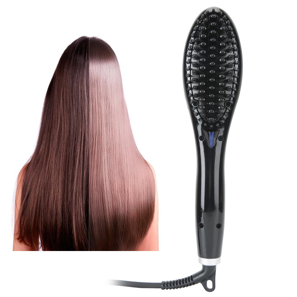 Hair Straightener Comb Ceramic Anion Temperature Control Hair Straightener Brush