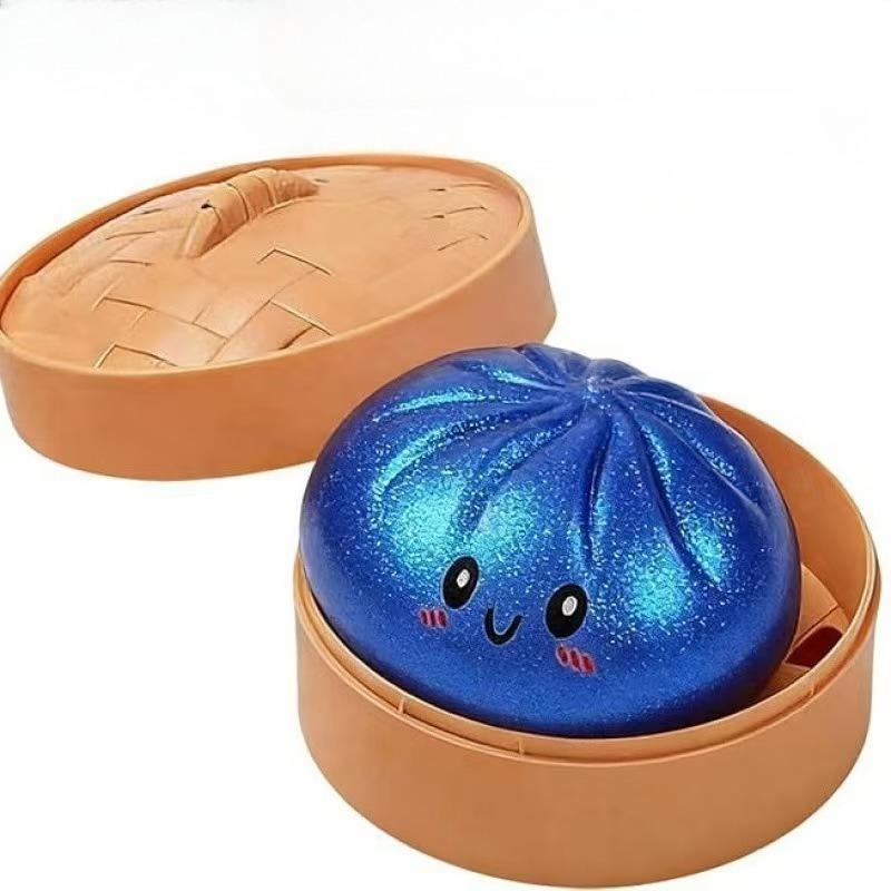 Simulated Baozi Squishy Stress Relief Toy Dumpling Squishies Toy Baozi Twist Toy
